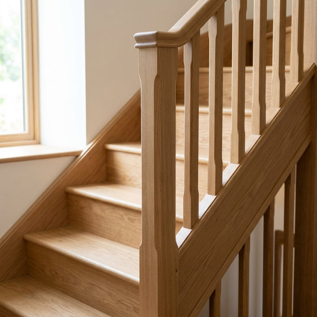 90mm Chamfered Oak Newel Peg - Clearance Quality