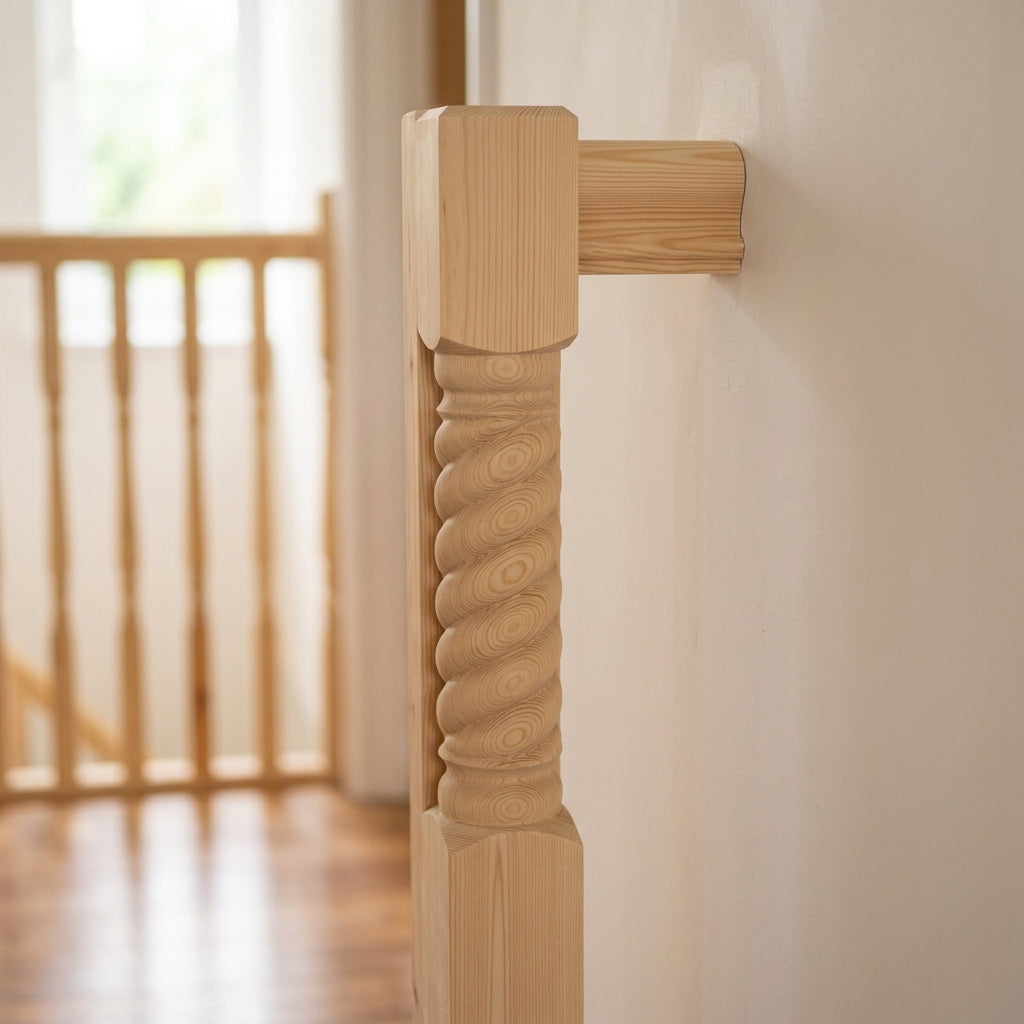 115mm x 1500mm Pine Half Newel Post (view 2)