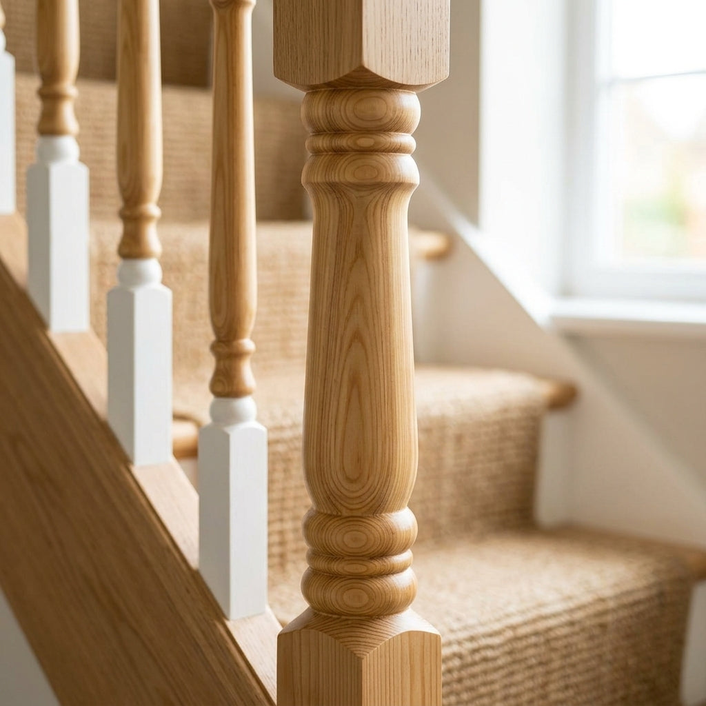 90mm York Newel Post White Primed Pine 205 Peg (view 2)