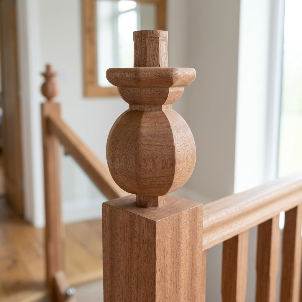 90mm Keswick Cap Sapele Wood (view 2)