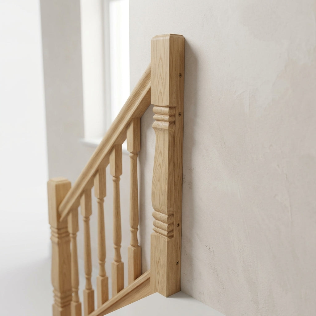 90mm Half Auckland Newel Post Oak