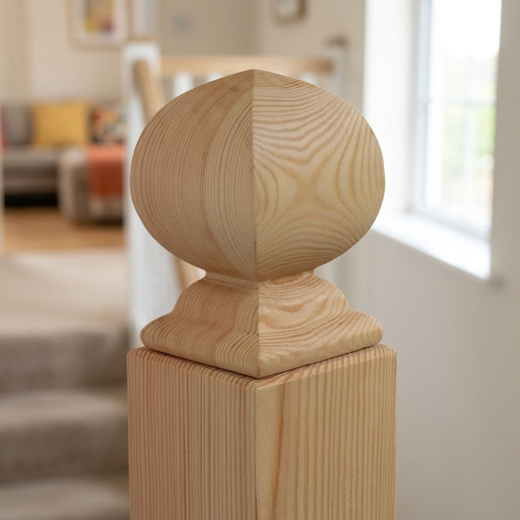 32mm Diameter Square Newel Cap - Unfinished (view 2)
