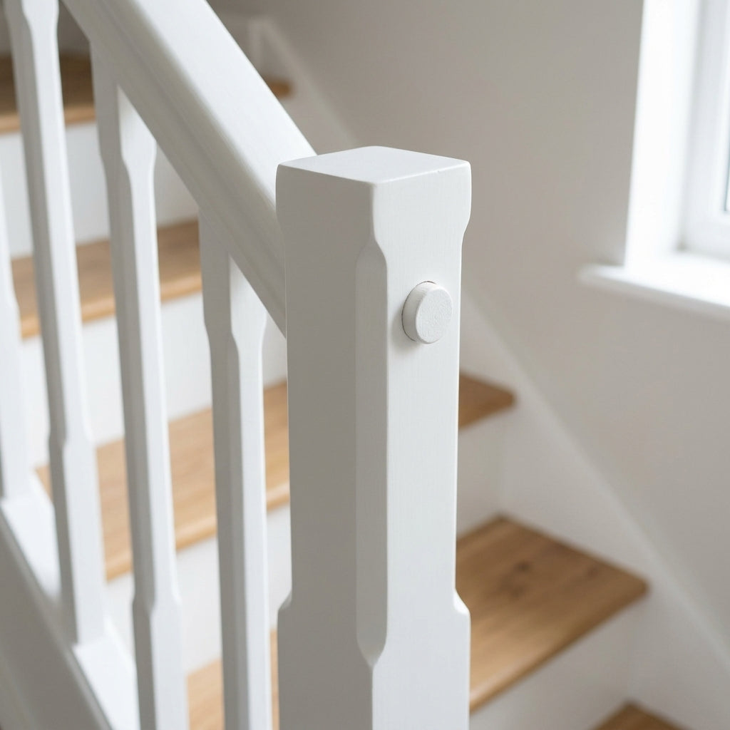 210mm Stop Chamfered Newel Post in White Primed Pine (view 2)