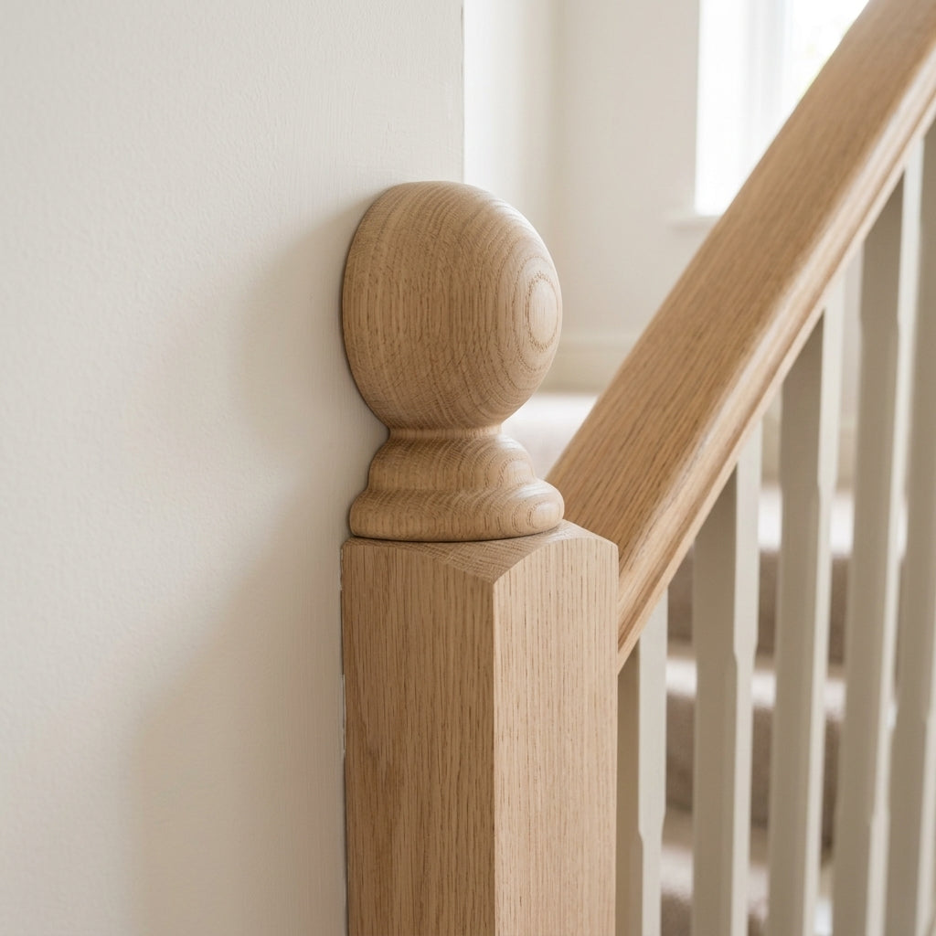 32mm Half Eden Turned Newel Cap Unfinished