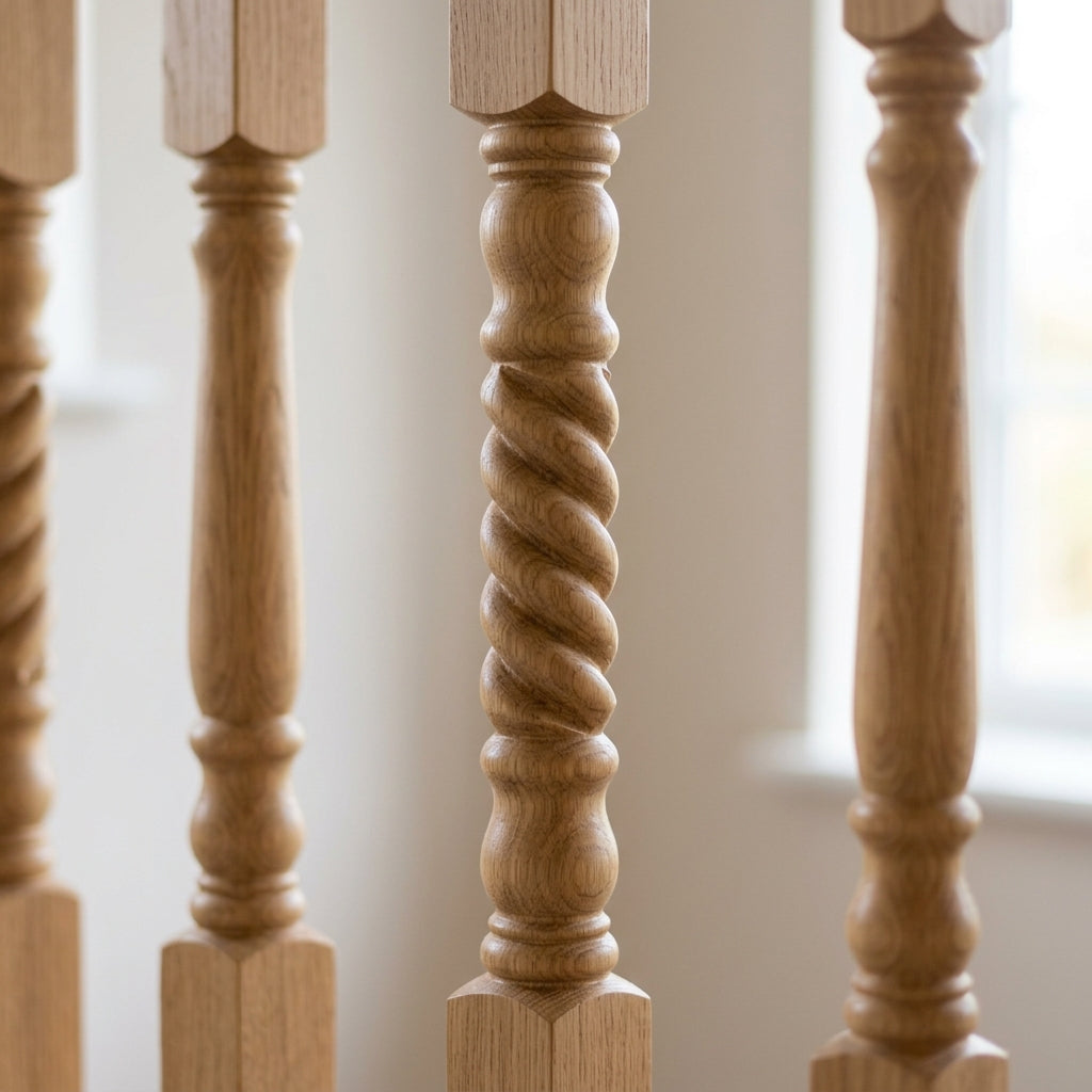 41-55mm Stair Spindle Pine or Oak Traditional Twisted (view 2)