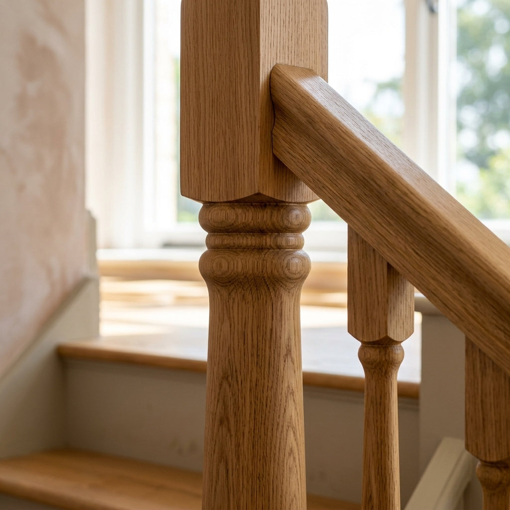 90mm Newel Post Oak 205 Peg (view 2)