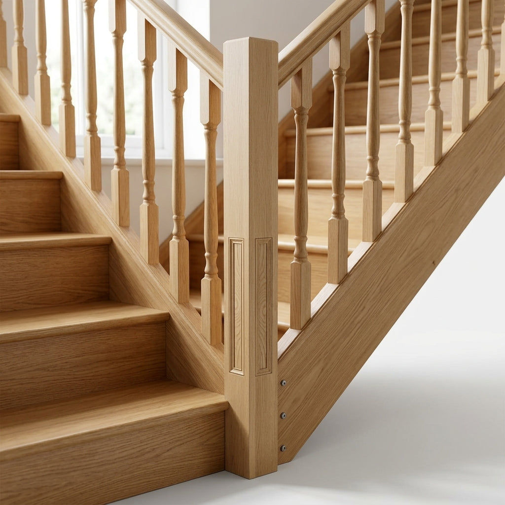 115mm x 1500mm Newel Post Oak