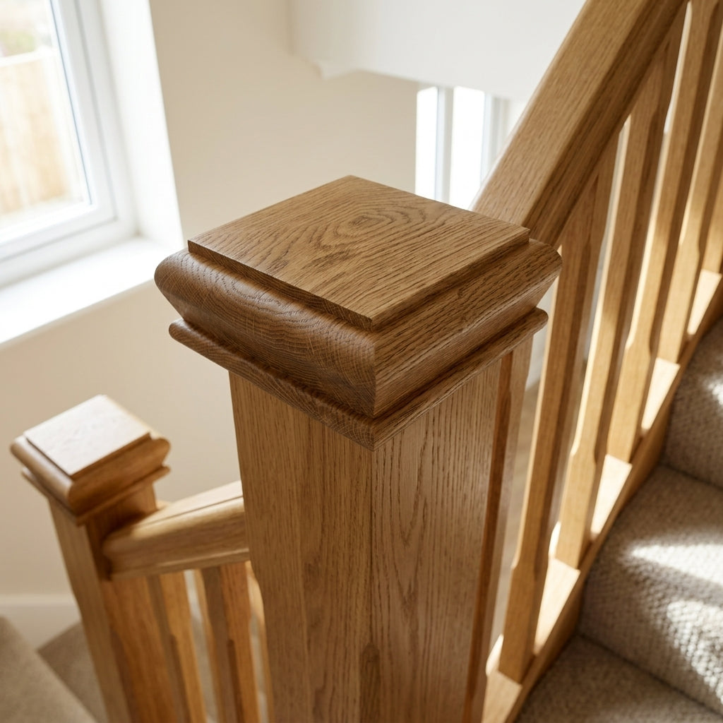 Newel Cap 90mm x 90mm Oak/Pine/White Primed