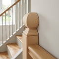 Half Kielder Square Newel Cap 32mm Dowel Unfinished