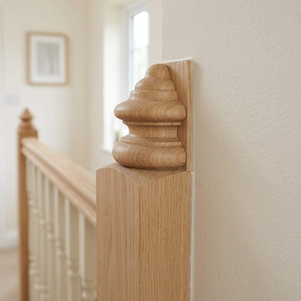 32mm Half Winston Turned Newel Drop Cap (view 2)