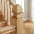 32mm Newel Cap - Knitsley Square - Unfinished