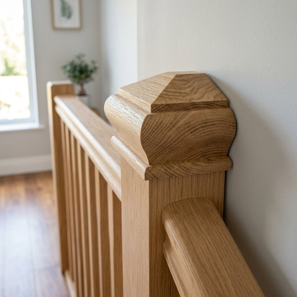 Half Pyramid Newel Cap 90mm x 90mm Unfinished Timber