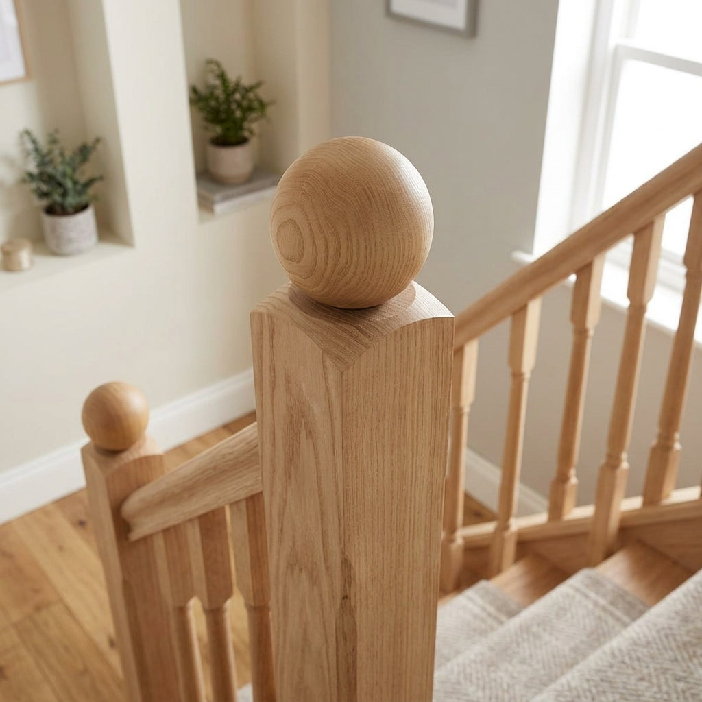 32mm Turned Newel Cap Unfinished Wood