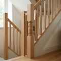115mm x 1500mm Complete Newel Post - Oak