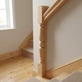 90mm Half Newel Post Pine Traditional Reeded Style