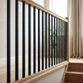 1118mm Plain Square Black Metal Staircase Spindle 13mm