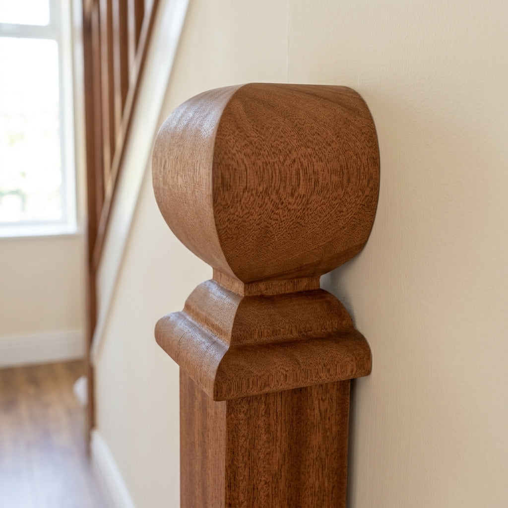 90mm Half Square Cap Sapele Wood Pack of 2 (view 2)