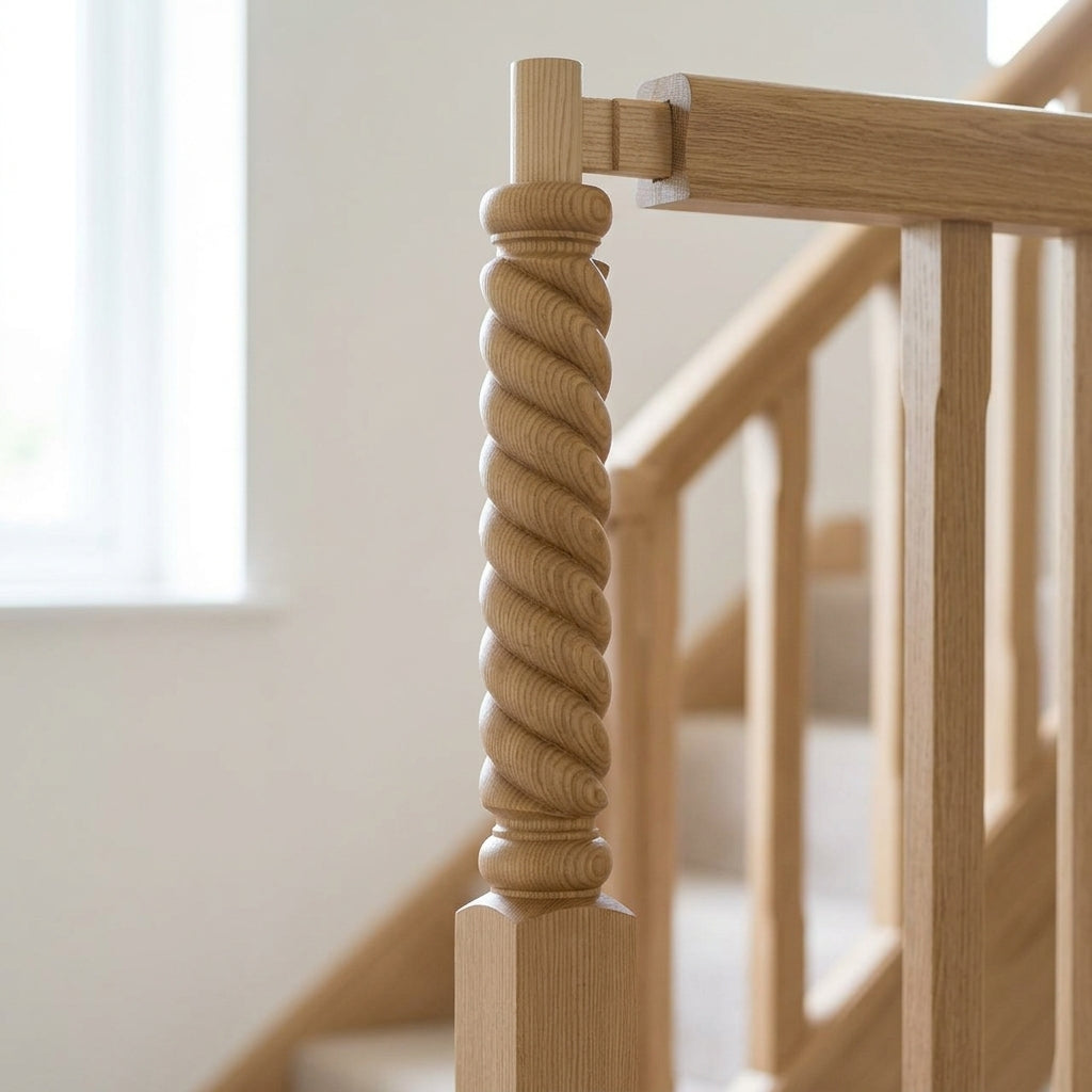 90mm Newel Post Oak 210 Peg (view 2)