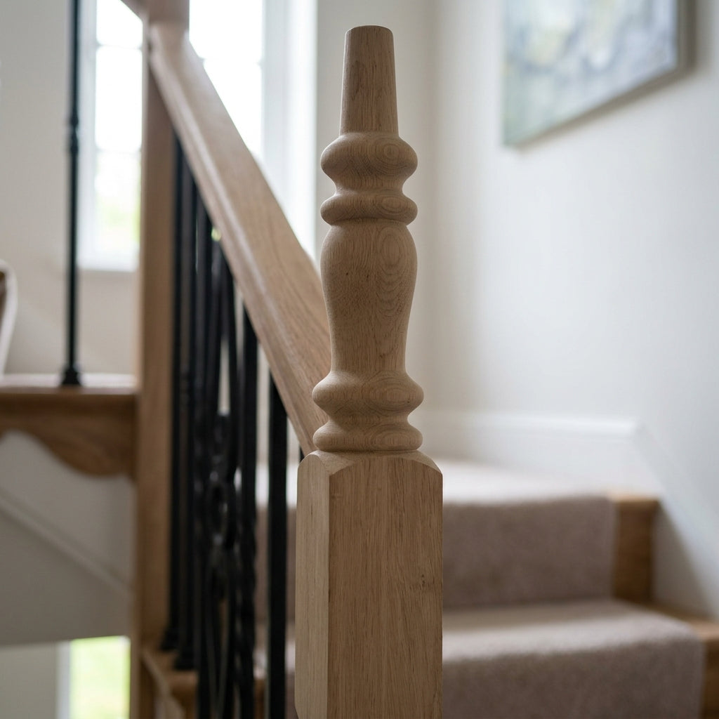 90mm Oak Newel Post Peg - Requires Sanding (view 2)