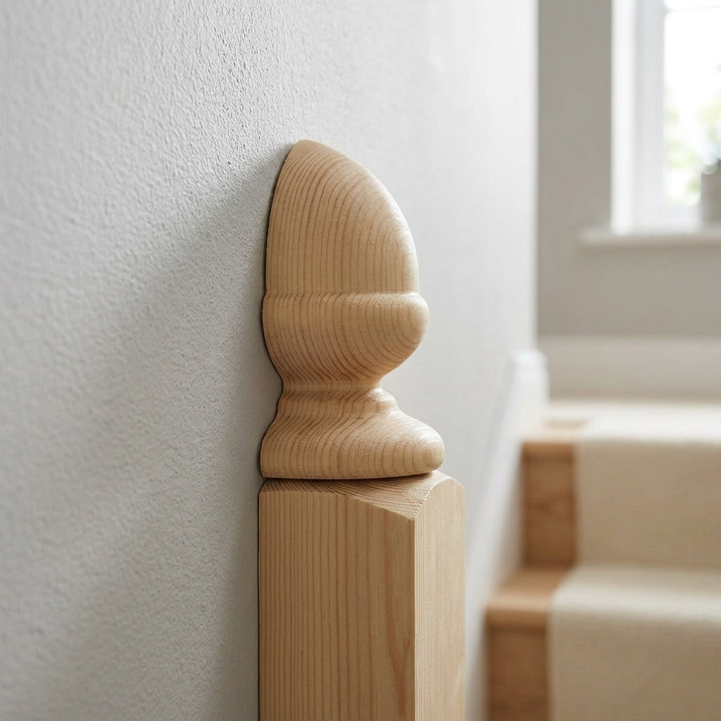 32mm Half Croft Octagonal Newel Cap - Unfinished (view 2)