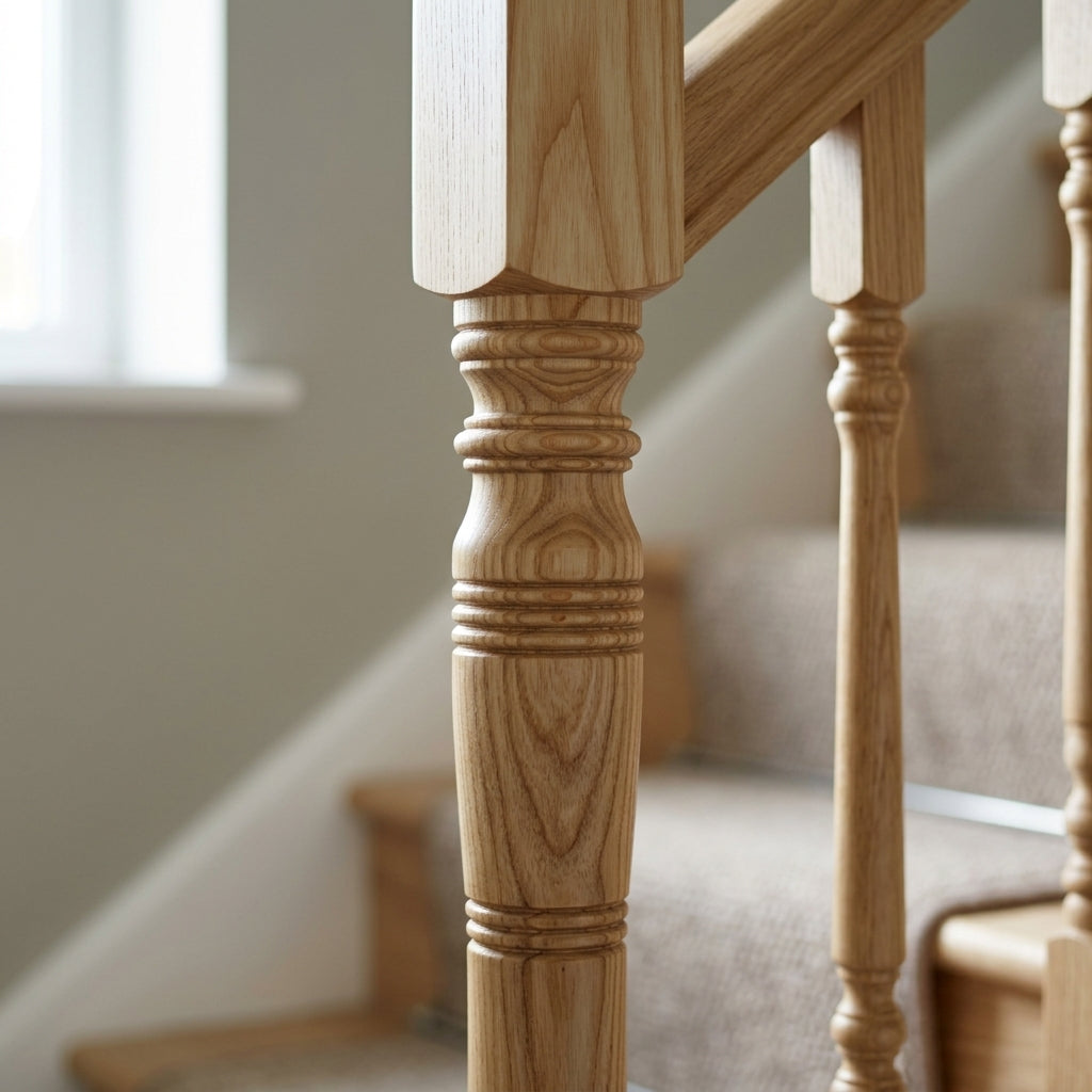 210mm Newel Post Pine or Oak Victorian Style (view 2)