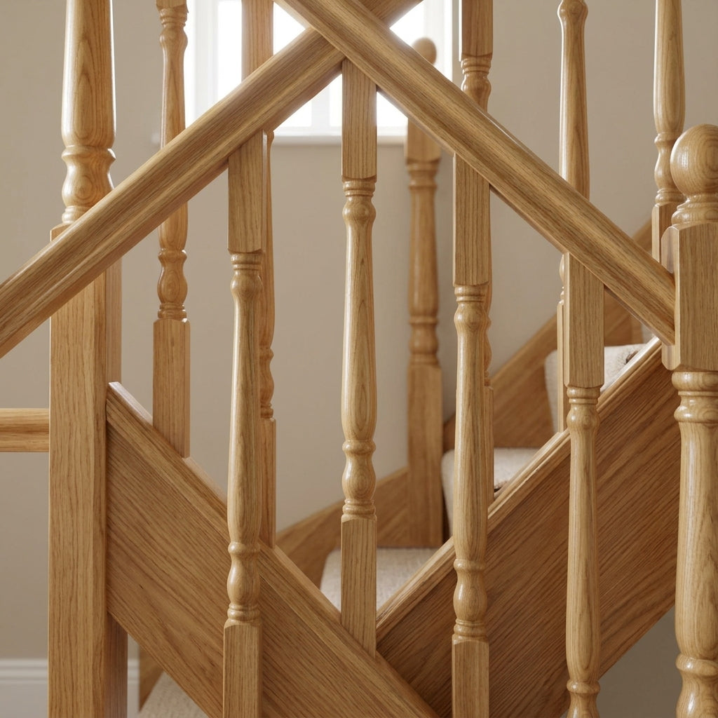 41-55mm Turned Stair Spindle Pine/Oak