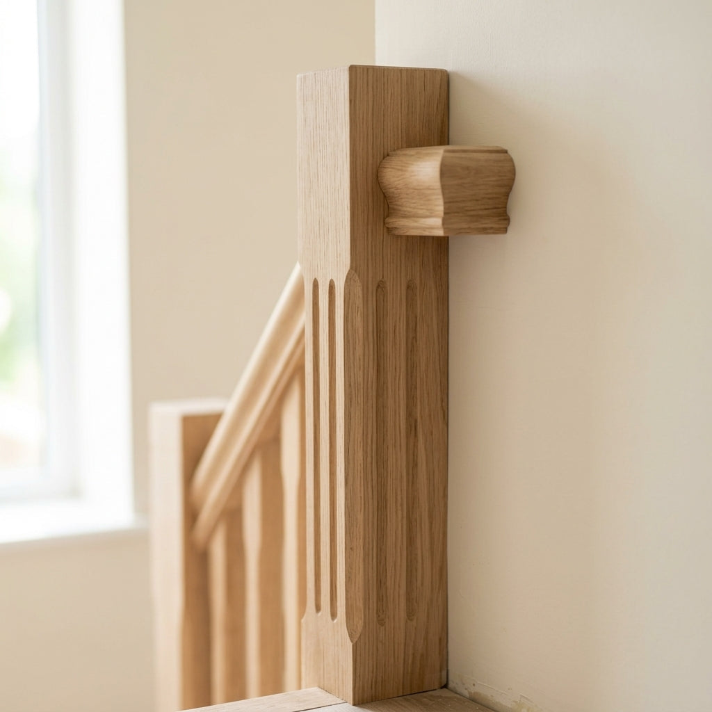 115mm x 1500mm Oak Half Stair Part with Slight Split (view 2)