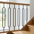 1118mm Black Metal Staircase Spindle 13mm Diameter