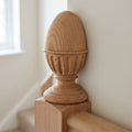 Half Cambo Reeded Newel Cap 32mm Dowel Unfinished