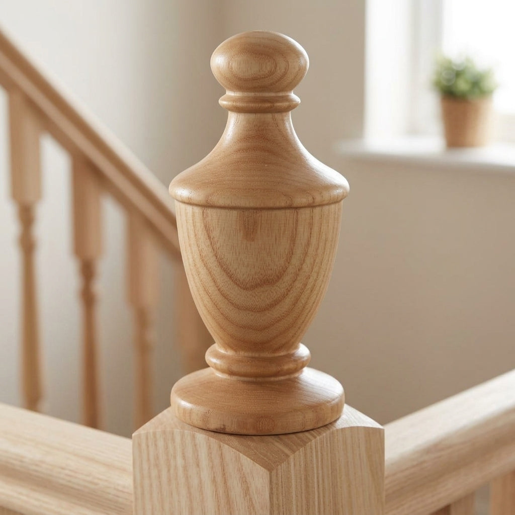 32mm Turned Newel Cap Unfinished (view 2)