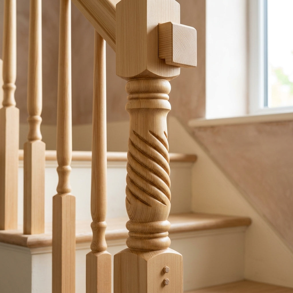 90mm Harrogate Newel Post Pine 416 Peg (view 2)