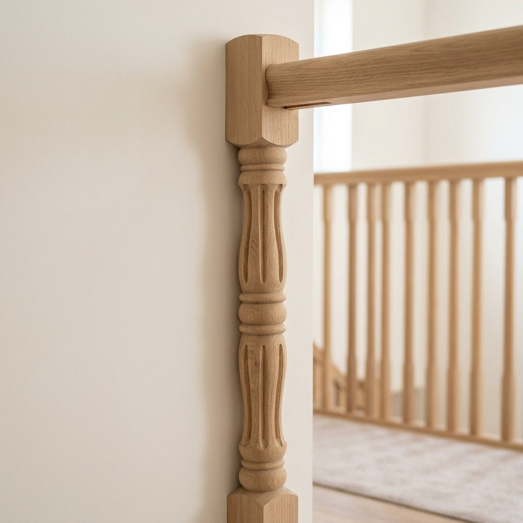 90mm Half Peg Oak Lumley Stairpart (view 2)