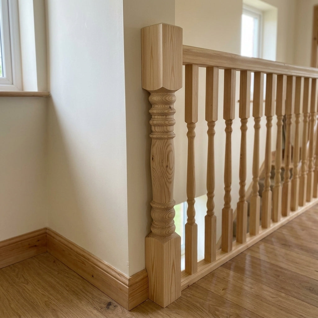 140mm x 1500mm Half Newel Post - Pine