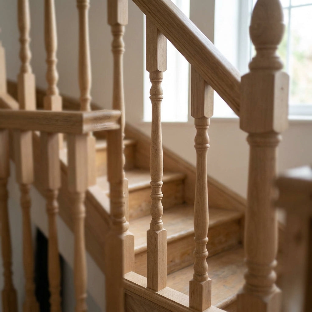 41mm x 1100mm Oak Felton Spindle with Minor Water Damage