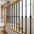 1118mm Black Metal Staircase Spindle 13mm Diameter