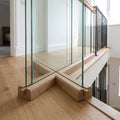 61 x 28mm Baserail Engineered Oak Grooved for Glass or Metal