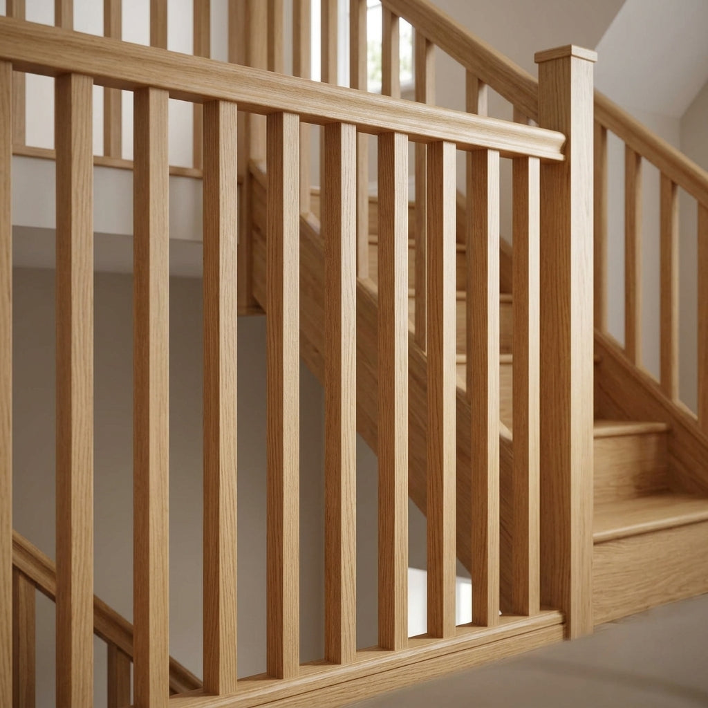 32mm-55mm Plain Square Stair Spindle - Pine/Oak/White Primed