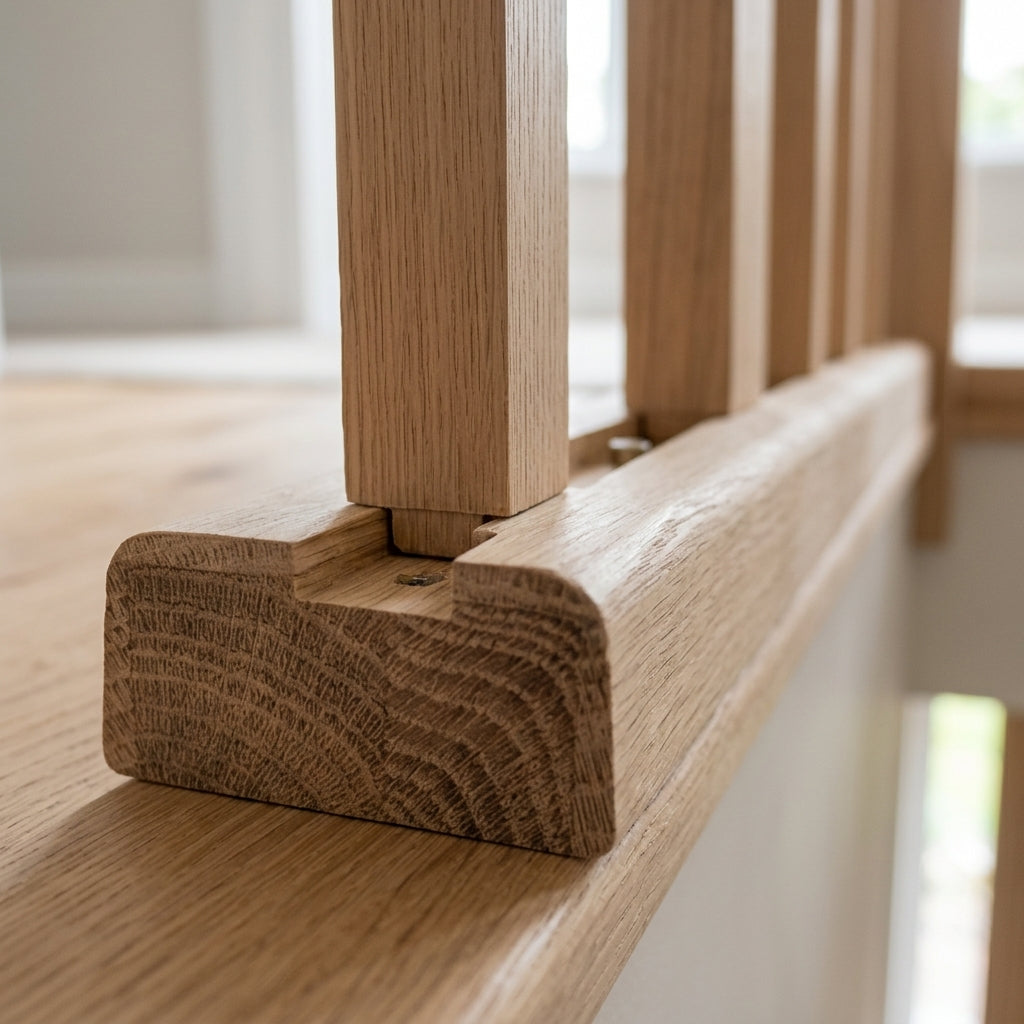 61 x 28mm Baserail Ungrooved Engineered Oak (view 2)