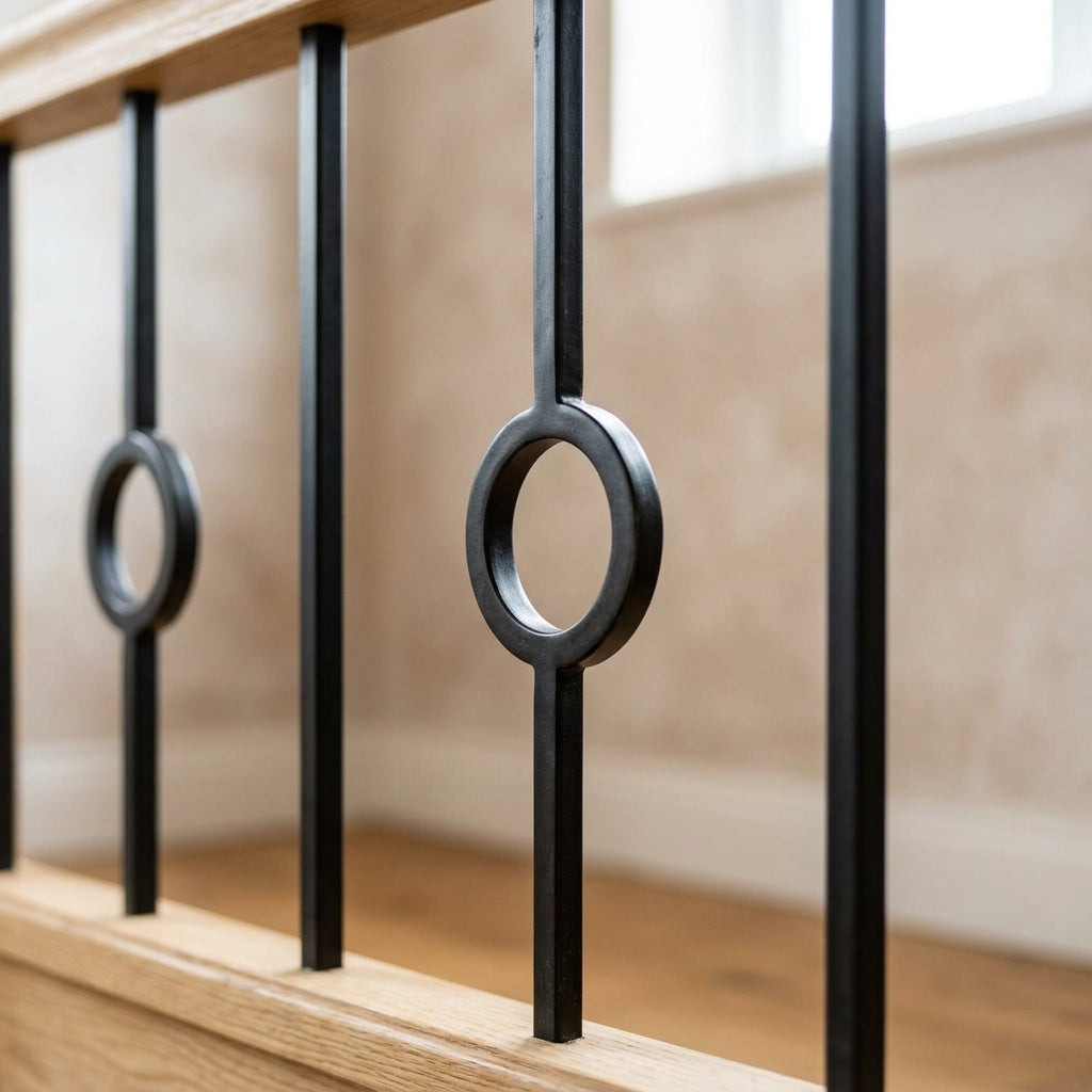 1118mm Black Metal Staircase Spindle 13mm Diameter (view 2)