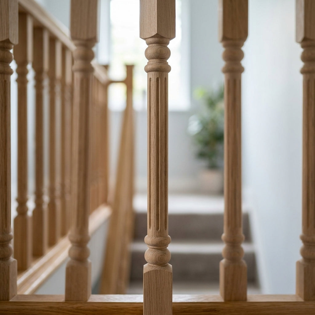 41mm x 1100mm Oak Corbridge Spindles - Pack of Two (view 2)