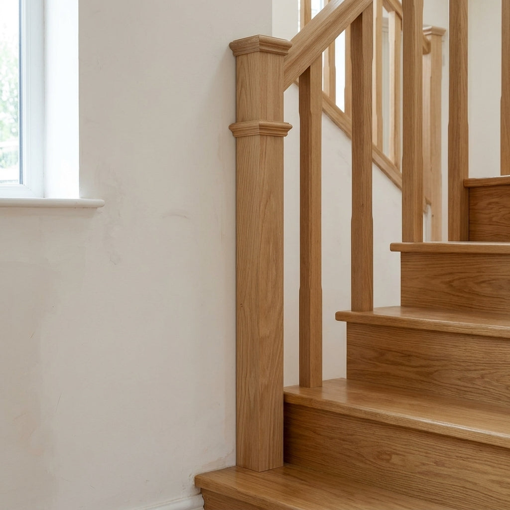 115mm Newel Post Oak Half 210