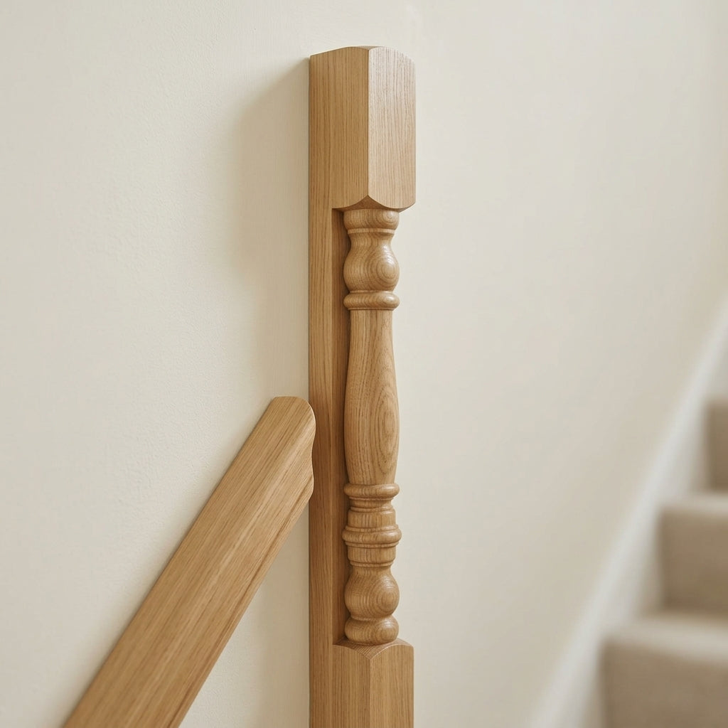 Half 210 Newel Post Pine or Oak (view 2)