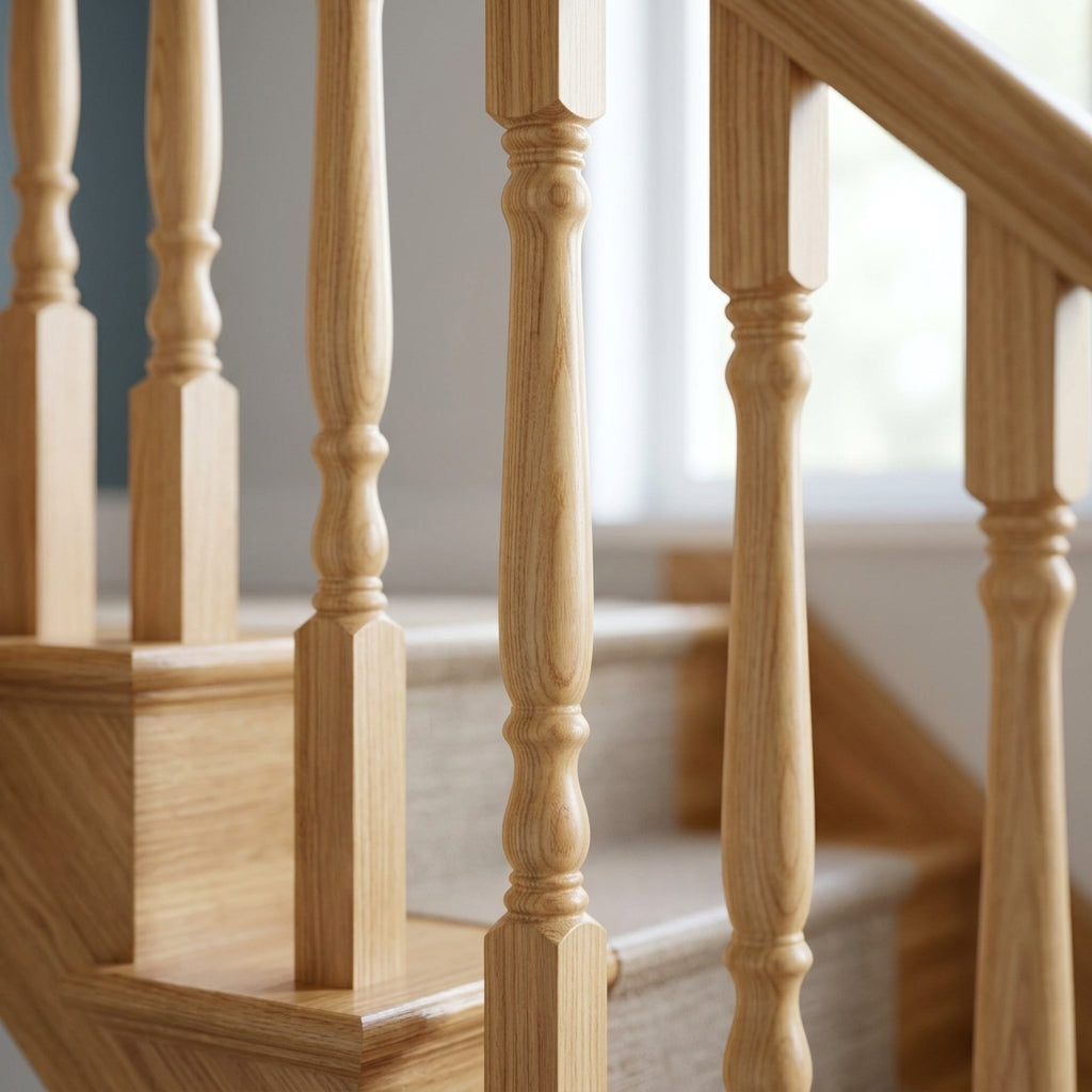 41-55mm Turned Stair Spindle Pine/Oak (view 2)