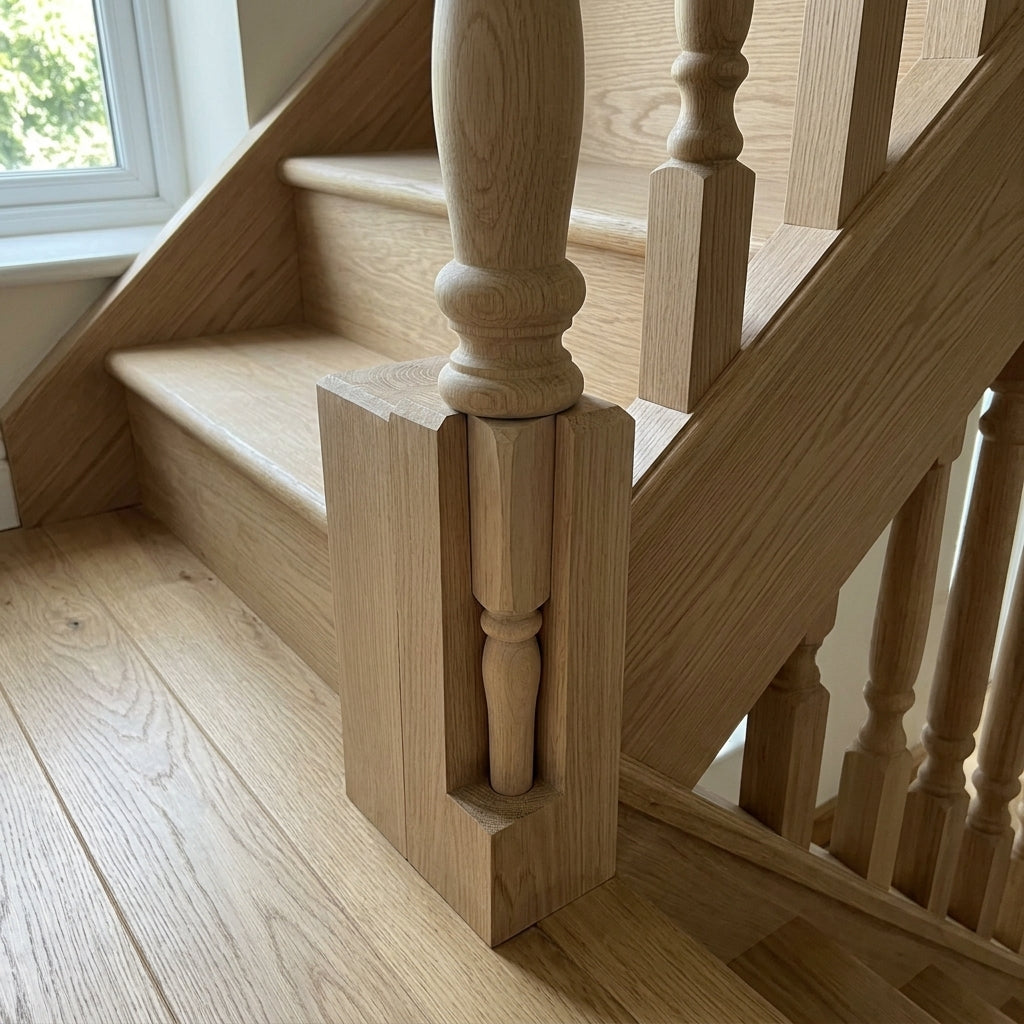90mm Oak Newel Post Peg - Requires Sanding