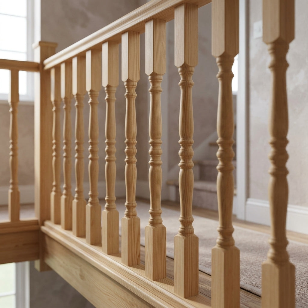 41mm-55mm Stair Spindle Pine or Oak Traditional Design