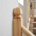 Half Knitsley Square Newel Cap 32mm Dowel Unfinished