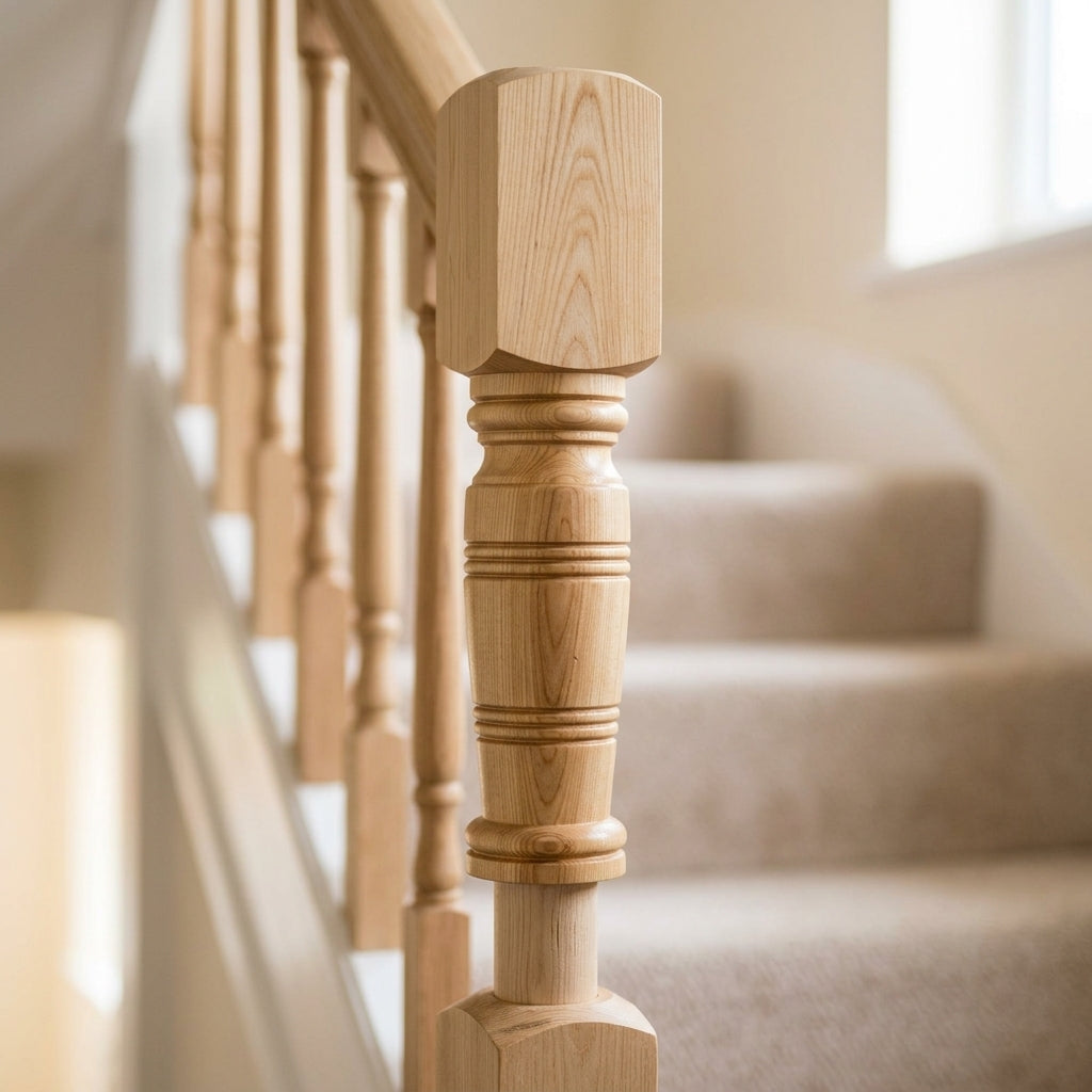 205mm Newel Post – Pine or Oak (view 2)