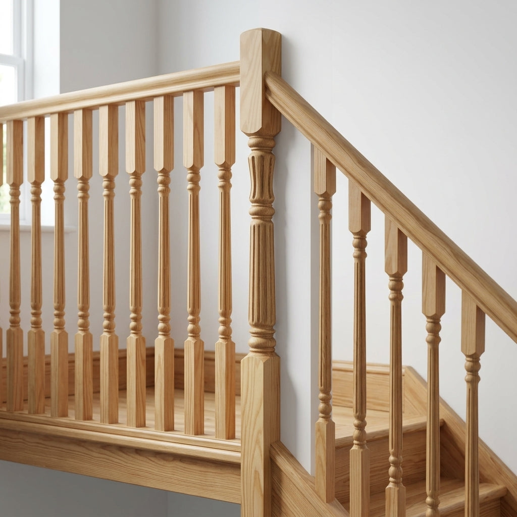 90mm Half Hexham Newel Post Pine