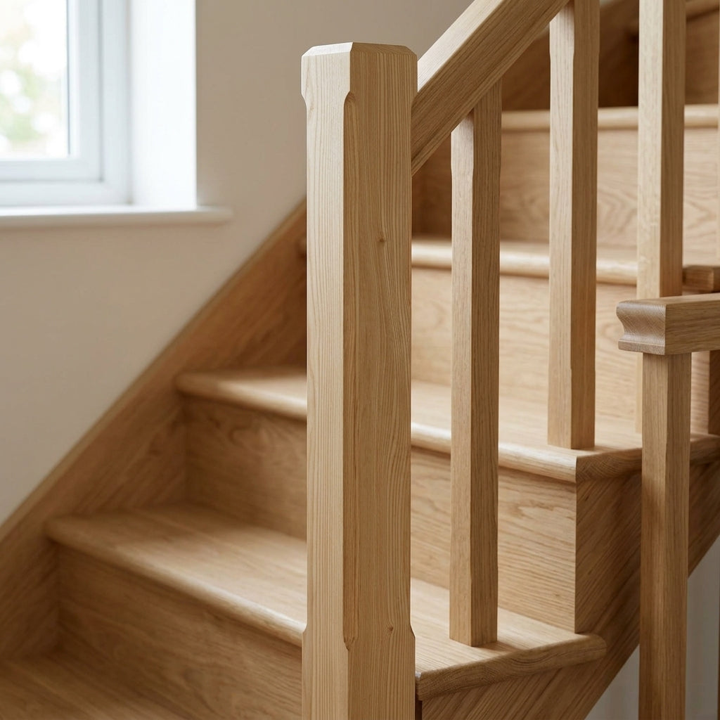 210mm Chamfered Newel Post - Pine/Oak