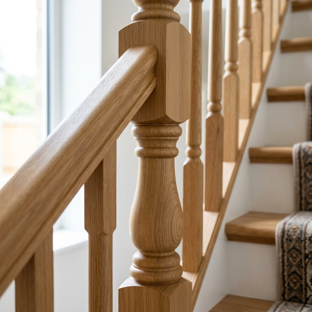 90mm Newel Post Pine or Oak 416 Peg (view 2)